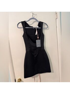 enya black corset mini dress James Black Corset Crepe Mini Dress - US 12 main image 0